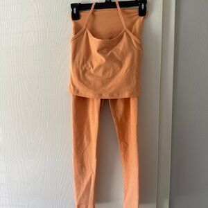 Beyond Yoga Orange Tank/Legging Set